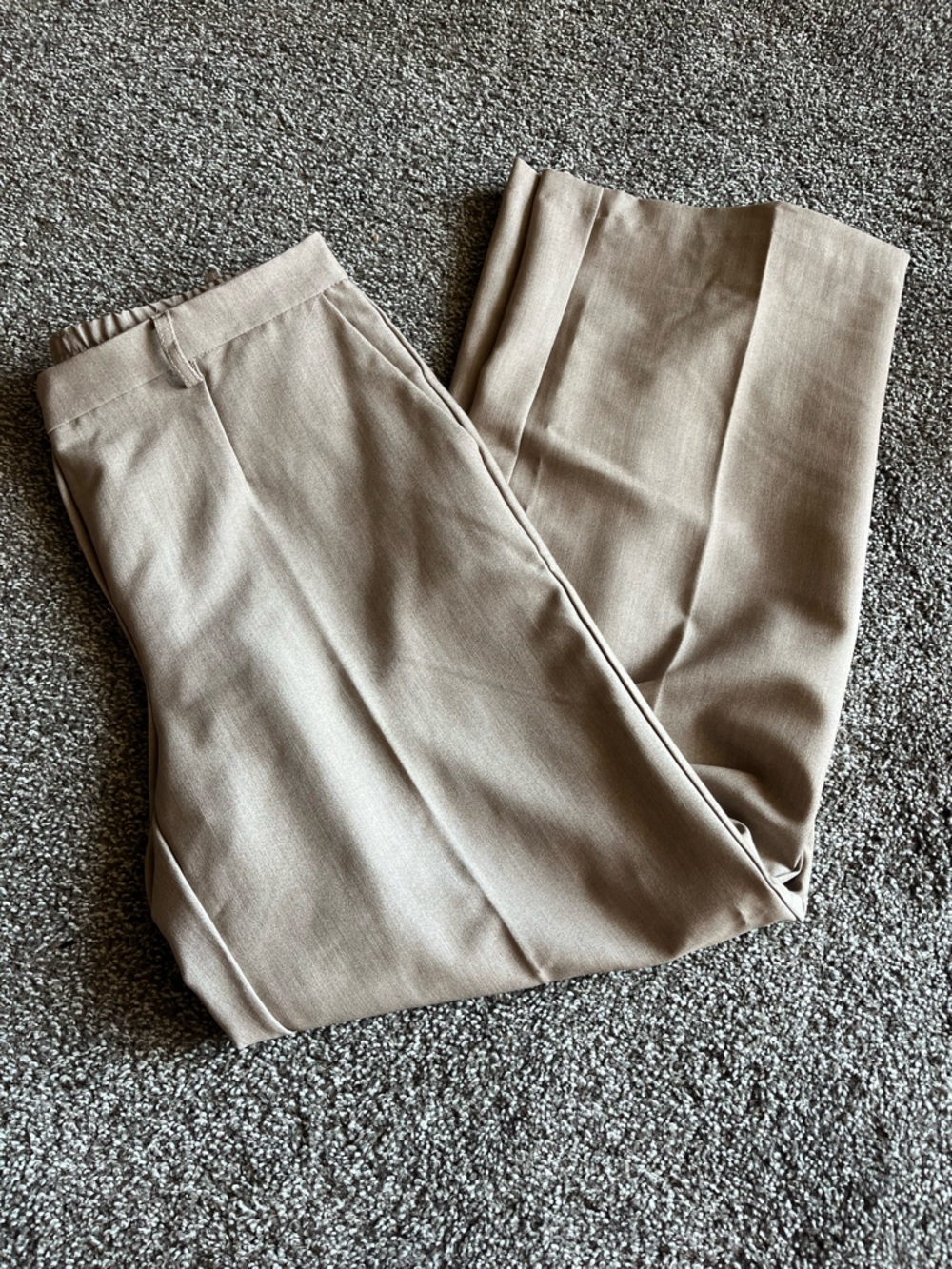 Tan Straight Leg Dress Pants